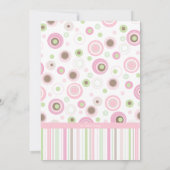 Invitation Baby shower doux Brown rose de point de polka de (Dos)