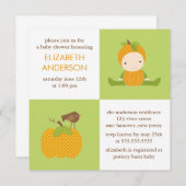 Invitation Baby shower doux d'automne (Devant / Derrière)