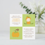 Invitation Baby shower doux d'automne (Debout devant)