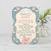Invitation Baby shower doux et délicat (Debout devant)