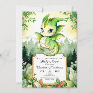 Invitation Baby shower Dragon