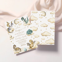 Invitation Baby shower Dragon