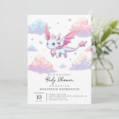 Invitation Baby shower Dragon mou (Debout devant)