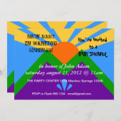 Invitation baby shower, Drapeau des sources Manito (Devant / Derrière)