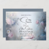 Invitation Baby shower - Dreamal Ethereal Floral (Devant / Derrière)