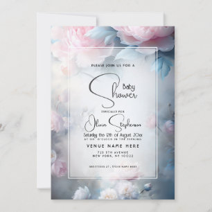 Invitation Baby shower - Dreamink Peony Floral