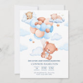 Invitation Baby Shower Dreamy Clouds Aesthetic (Devant)