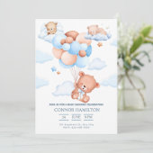 Invitation Baby Shower Dreamy Clouds Aesthetic (Debout devant)