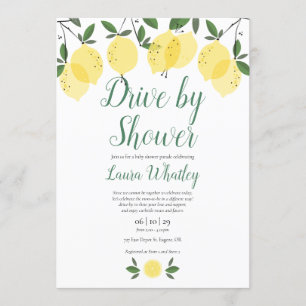 Invitation Baby Shower Drive By Moderne Citrons