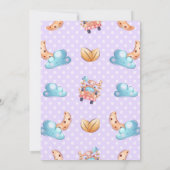 Invitation Baby Shower Drive Through pour Garçon Singe Mignon (Dos)