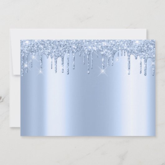 Invitation Baby shower Drives Parties scintillant Pieds Bleus (Dos)