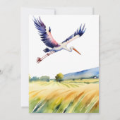 Invitation Baby shower drôle de livraison spéciale Stork (Dos)