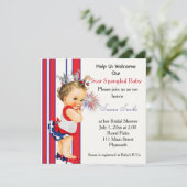 Invitation Baby shower du 4 juillet (Debout devant)