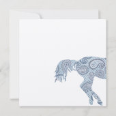 Invitation Baby shower du Blue Paisley Horse (Dos)