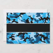 Invitation Baby shower du Camouflage de Blue Boy (Dos)