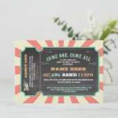 Invitation Baby shower du Carnaval de cirque (Debout devant)