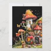 Invitation Baby shower du champignon Woodland (Dos)