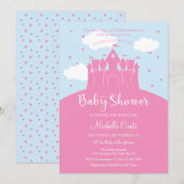 Invitation Baby shower du château de Princess Fair (Devant / Derrière)