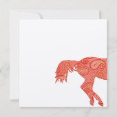 Invitation Baby shower du Cheval Rouge Paisley (Dos)