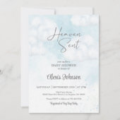 Invitation Baby shower du Ciel envoyé (Garçon) (Devant)