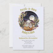Invitation Baby shower du Citrouille d'Halloween Boo (Devant)