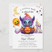 Invitation Baby shower du Citrouille d'Halloween Little Boo (Devant)