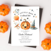 Invitation Baby shower du Citrouille d'Halloween Little Boo