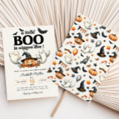 Invitation Baby shower du Citrouille d'Halloween Little Boo
