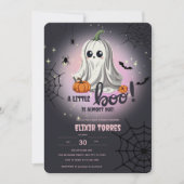 Invitation Baby shower du Citrouille d'Halloween Little Boo (Devant)