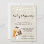 Invitation Baby shower du couple de brasserie<br><div class="desc">Santé. . . . Bière à l'aquarelle peinte à la main et toast au café - avec bien sûr une biberon pour bébé qui se joint ! — sur un arrière - plan merveilleusement rustique. La coordination des prédictions pour bébés, des livres pour bébés, des RSVP, des détails et des...</div>