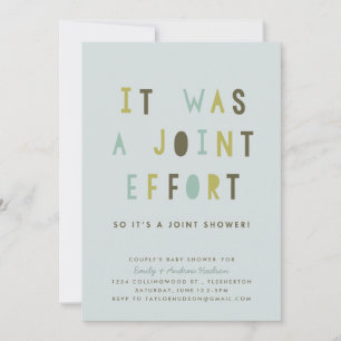 Invitation Baby shower du couple d'effort conjoint