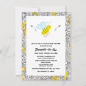 Invitation Baby shower du couple floral Bumblebee (Devant)