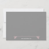 Invitation Baby shower du couple rose gris (Dos)
