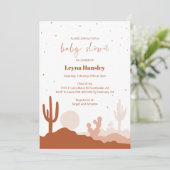 Invitation Baby shower du désert (Debout devant)