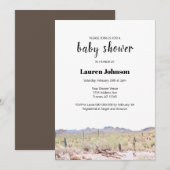 Invitation Baby shower du désert de l'Arizona (Devant / Derrière)