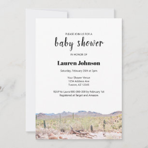 Invitation Baby shower du désert de l'Arizona
