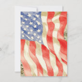 Invitation Baby shower du drapeau américain de l'Armée de pet (Dos)