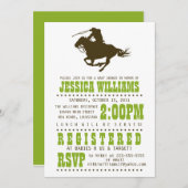 Invitation Baby shower du Far West (Devant / Derrière)