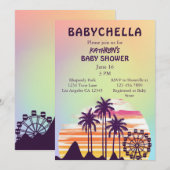 Invitation Baby shower du Festival de musique tropicale (Devant / Derrière)