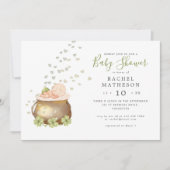Invitation baby shower du Jour de la Saint Patrick historique (Devant)