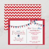 Invitation Baby shower du Jour de l'Indépendance du 4 juillet (Devant / Derrière)