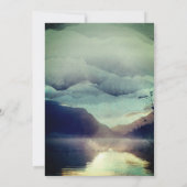 Invitation Baby shower du lac Forest Mountain (Dos)