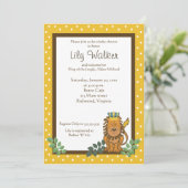 Invitation Baby shower du Lion Roi de la Jungle 5x7 Invitatio (Debout devant)