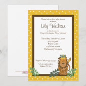 Invitation Baby shower du Lion Roi de la Jungle 5x7 Invitatio (Devant / Derrière)