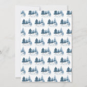 Invitation Baby shower du loup arctique d'hiver (Dos)