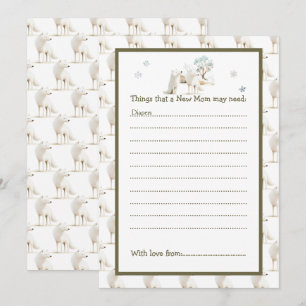 Invitation Baby shower du loup arctique d'hiver