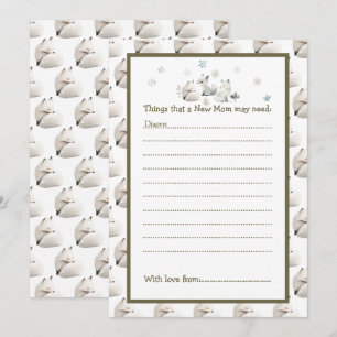 Invitation Baby shower du loup arctique d'hiver