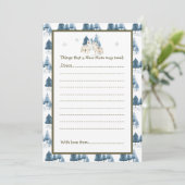 Invitation Baby shower du loup arctique d'hiver (Debout devant)