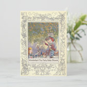 Invitation Baby shower du Mad Hatter's Wonderland Tea Party (Debout devant)
