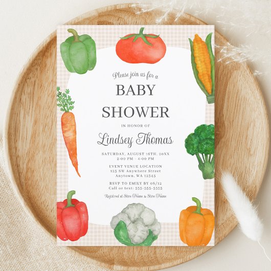 Invitation Baby shower du marché agricole